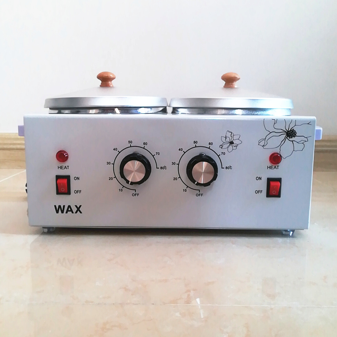 Double portable 220v electric depilatory wax pot heater 500cc*2