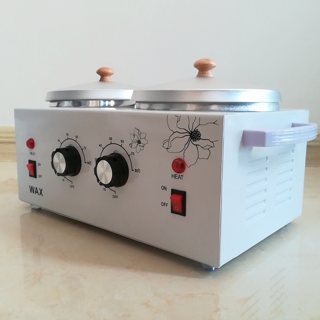 Double portable 220v electric depilatory wax pot heater 500cc*2